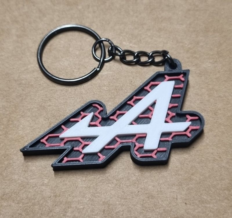 🏎️ Porte-clé Alpine – Édition 3D artisanale