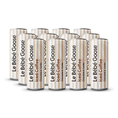 Le Bébé Goose Chocolate &amp; Vanilla Iced Coffee 12 Pack