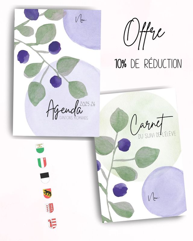 Offre cantons romands: Carnet de suivi + Agenda