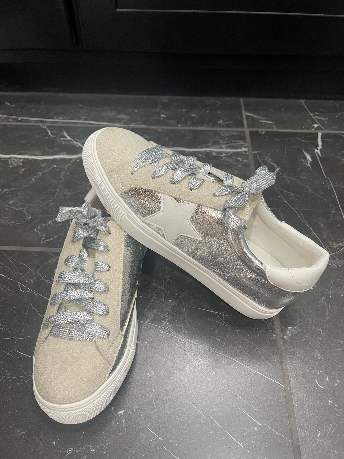 Metallic Star Sneakers