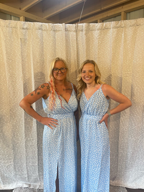 Printed Blue Dress