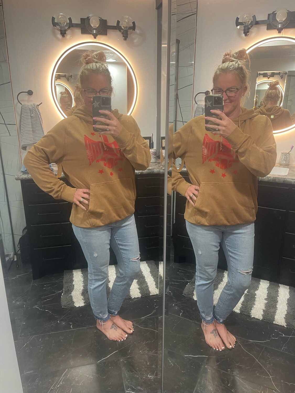 Patriotic Eagle Vintage Wash Hoodie