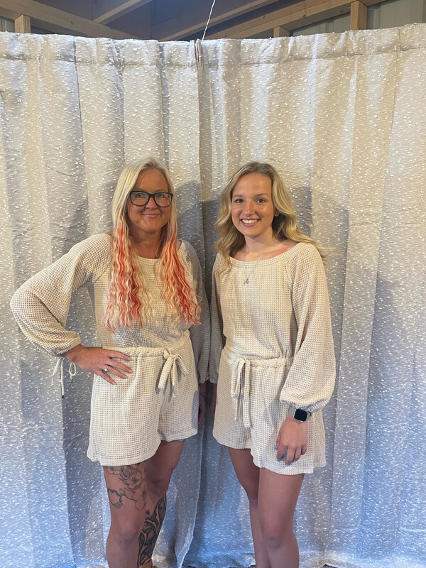 Waffle Knit Off Shoulder Romper