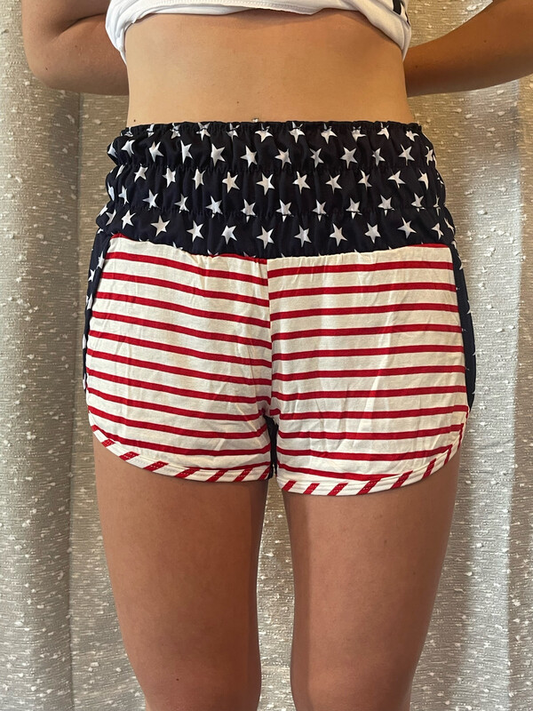 American Flag Knit Shorts