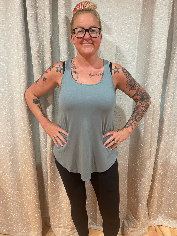 Zenana Blue Grey Tank