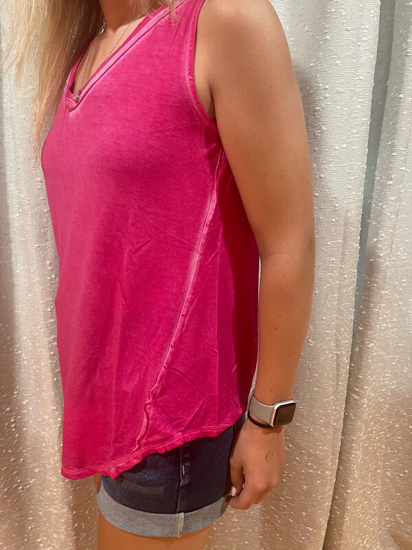 Zeanna Hot Pink Tank