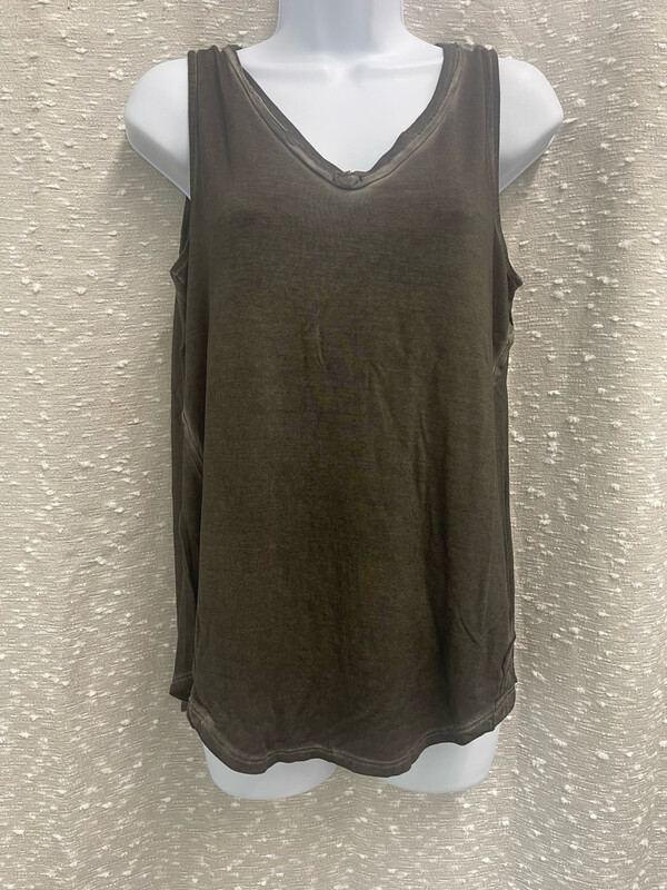 Zenana Ash Black Tank