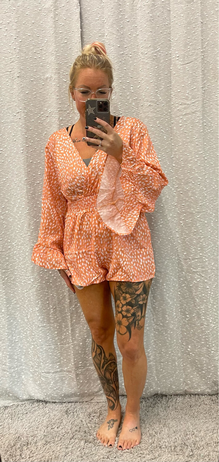 Orange Animal Romper
