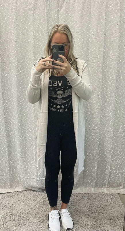Taupe Hoodie Cardigan