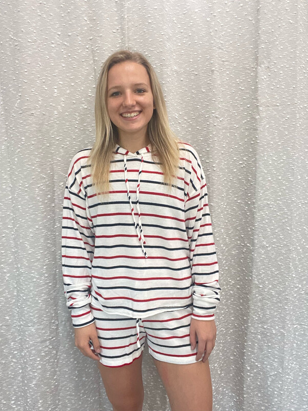 Stripe Hoodie Lounge Set