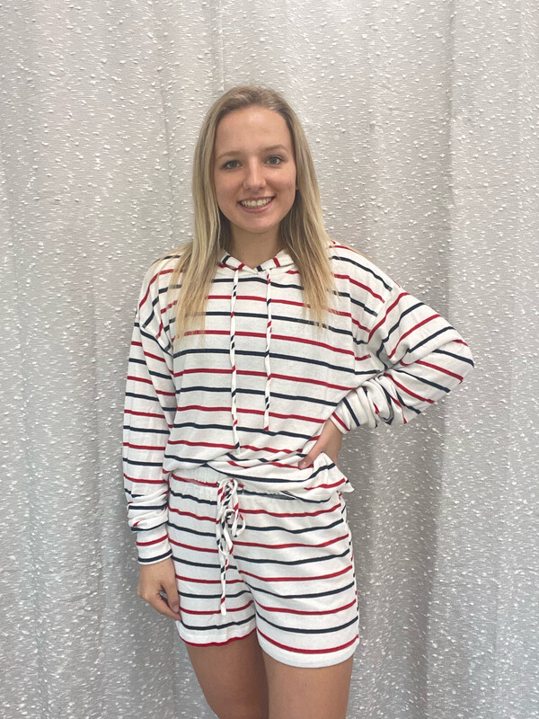 Stripe Hoodie Lounge Set