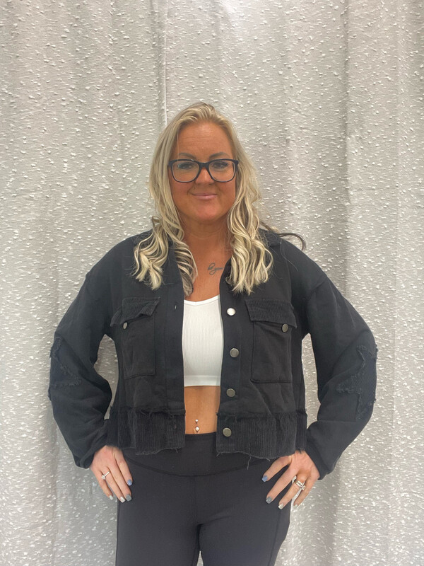 Black French Terry Jacket
