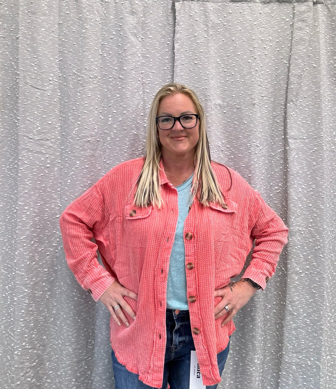 Deep Coral Shacket