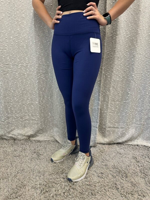 Navy Y Leggings