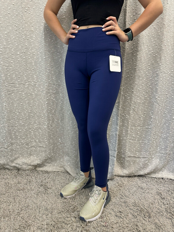 Navy Y Leggings