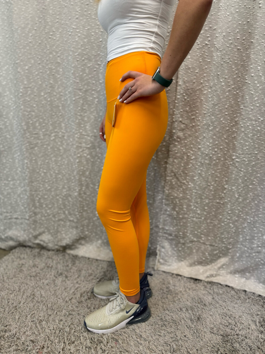 Orange Y Leggings
