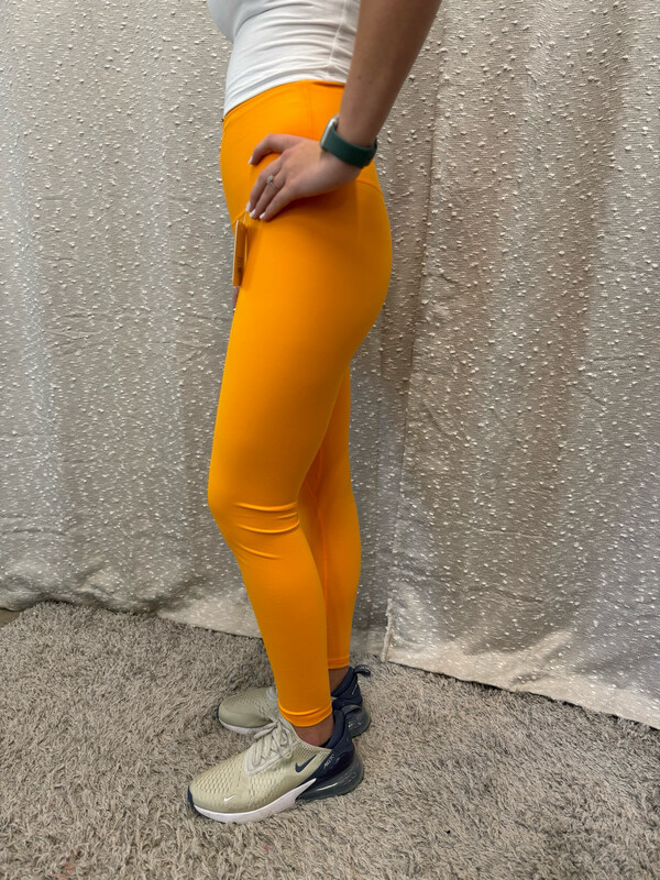 Orange Y Leggings