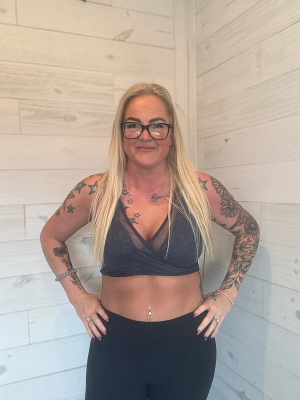 Floral Lace Mesh Sports Bra