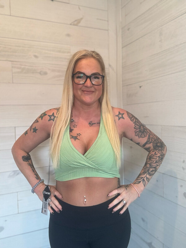 Green Jacques Sports Bra