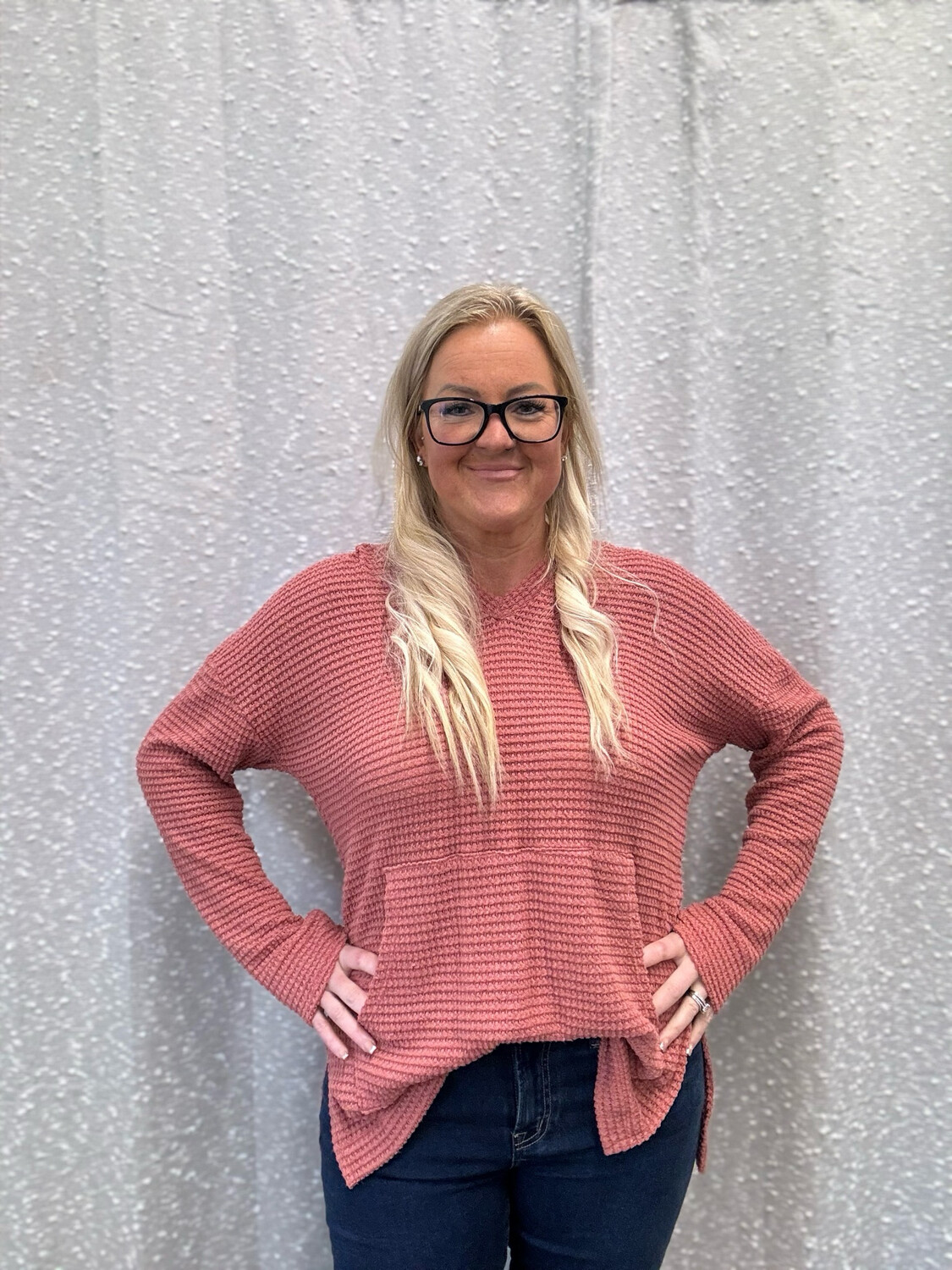 Rose Waffle Top