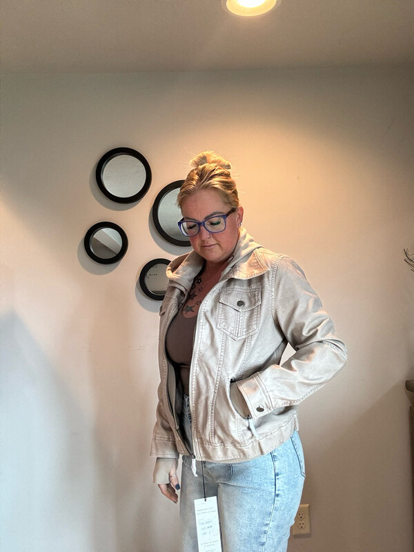 Vegan Leather Bomber Jacket