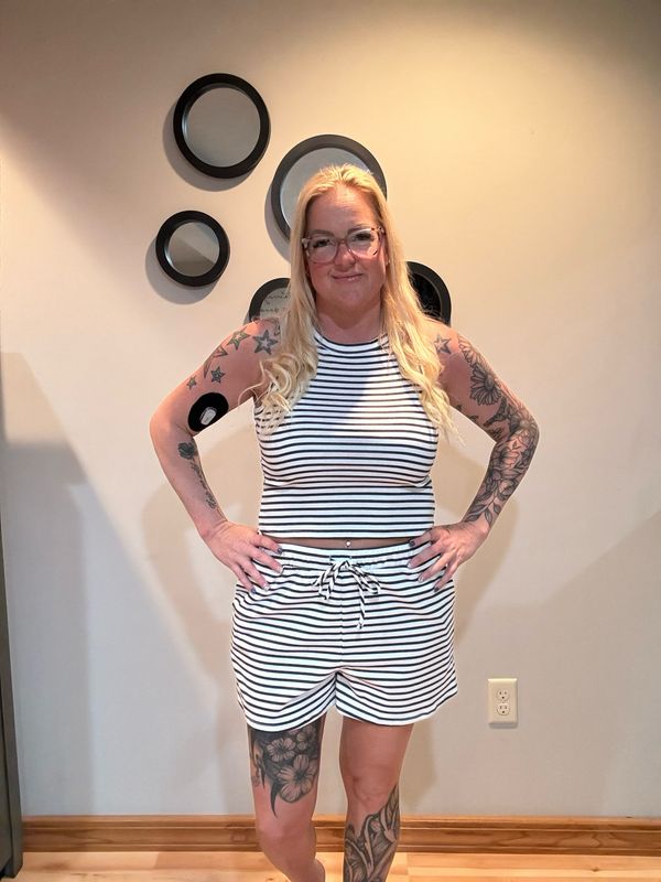 Jasmine Stripe Crop Top
