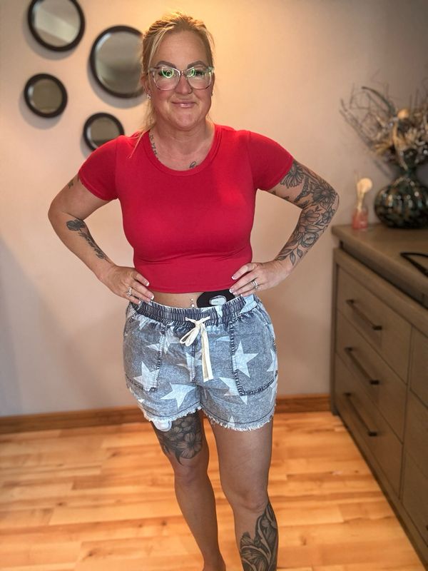 Star Washed Shorts