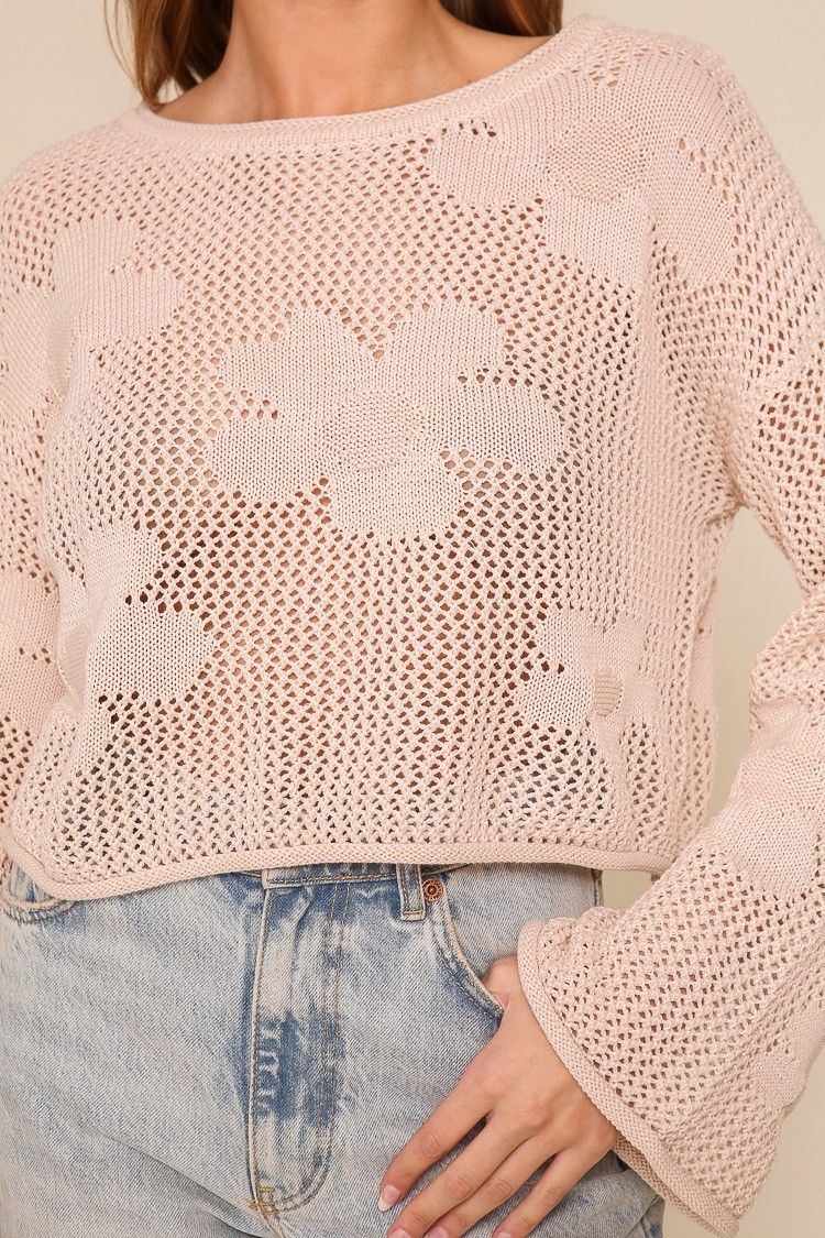 Flower Crochet Sweater