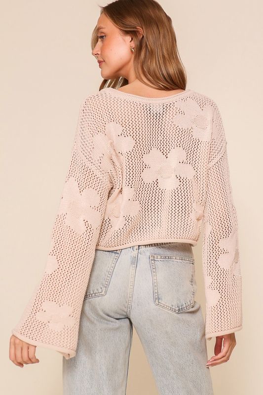 Flower Crochet Sweater