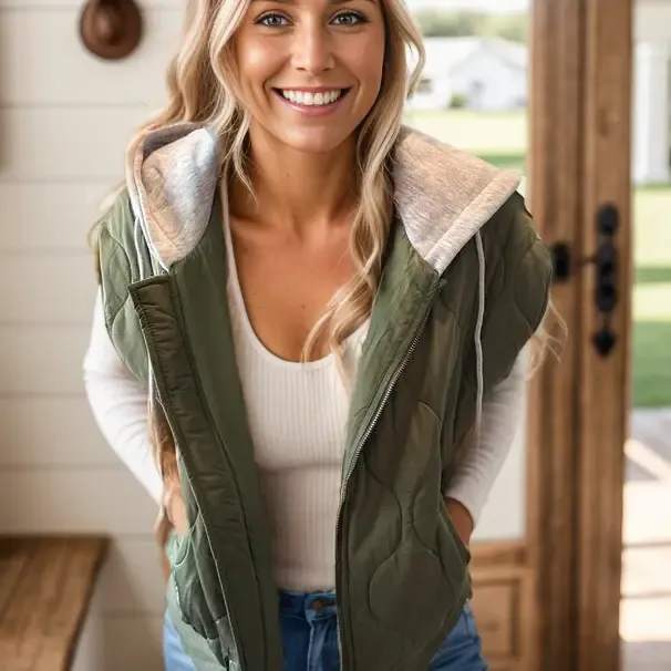 Roxie Hooded Puffer Vest