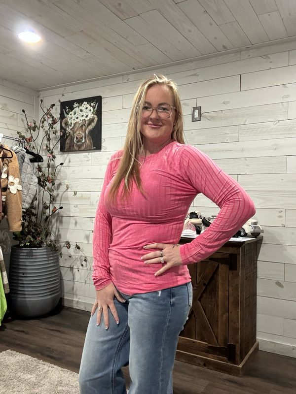 Long Sleeve Fuchsia