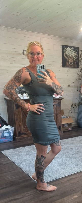 Bodycon Gun Metal Dress