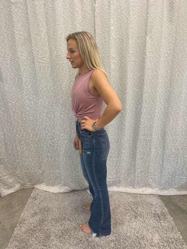 Dark Wash Flare Denim