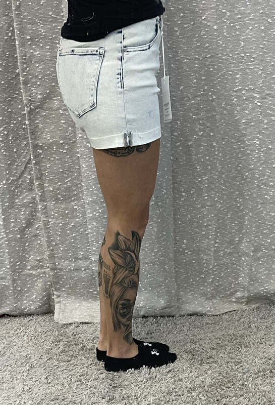 Crossbody Acid Wash Shorts