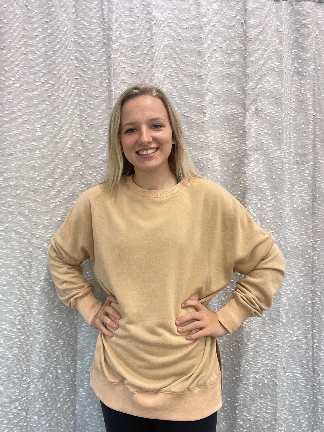 Khaki Drop Shoulder Sweatshirt