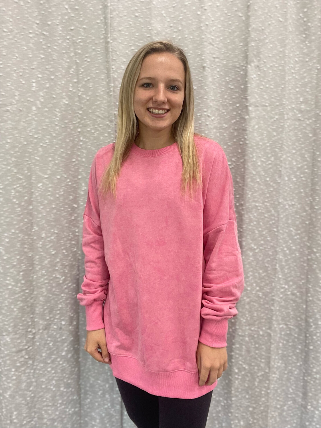 Pink Drop Shoulder Sweatshirt