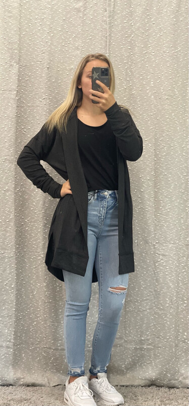 Longline Hooded Cardigan