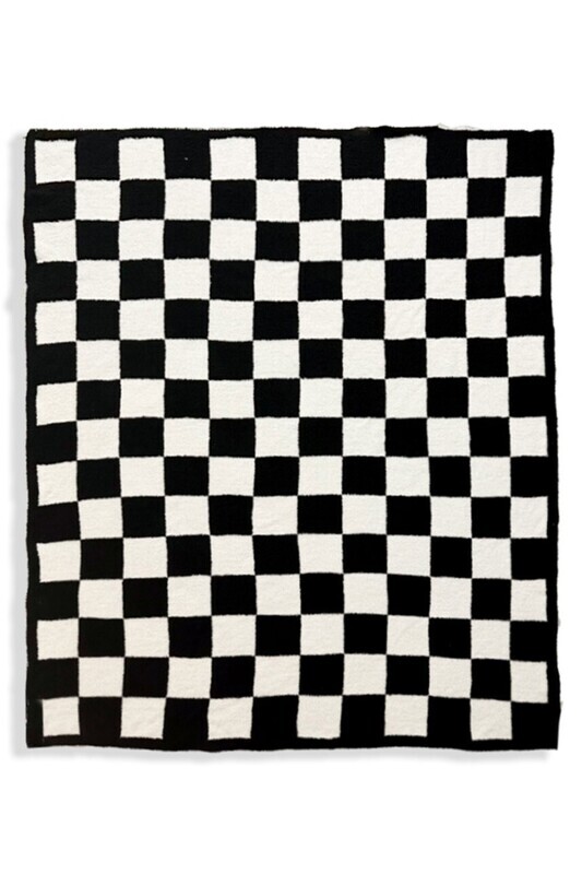 Reversible Checkered Throw Blanket
