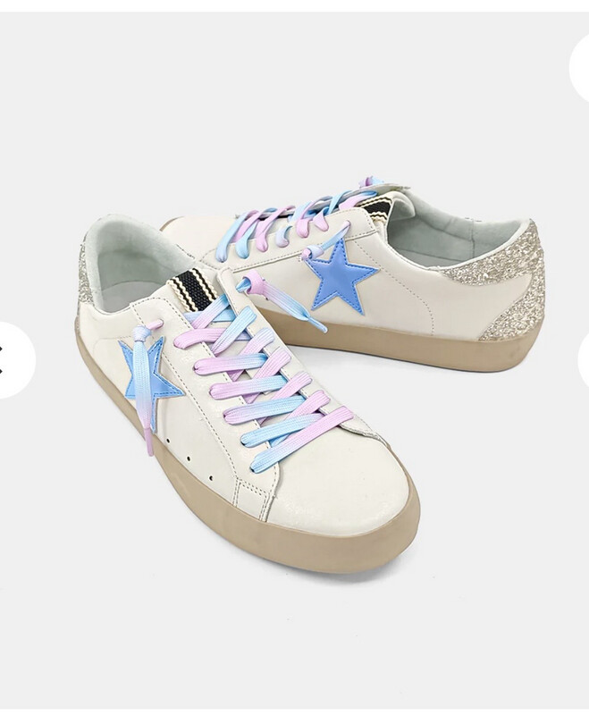 Paula Metallic Blue Sneaker
