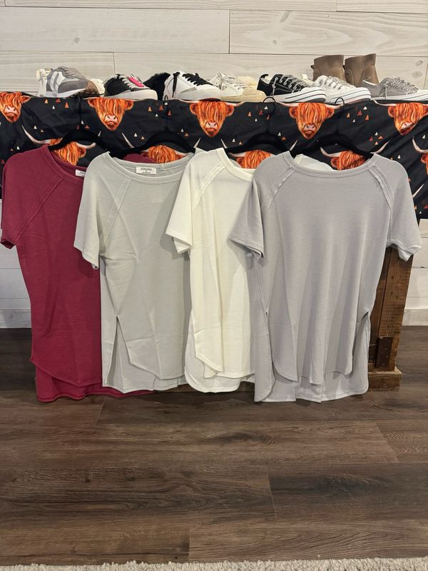 Melage Baby Waffle Short Sleeve Top