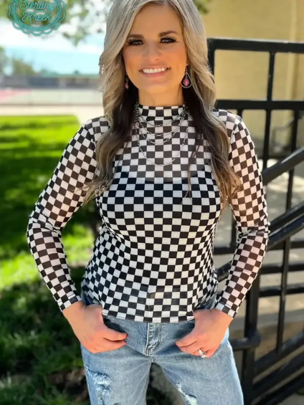 Round The Track Mesh Top