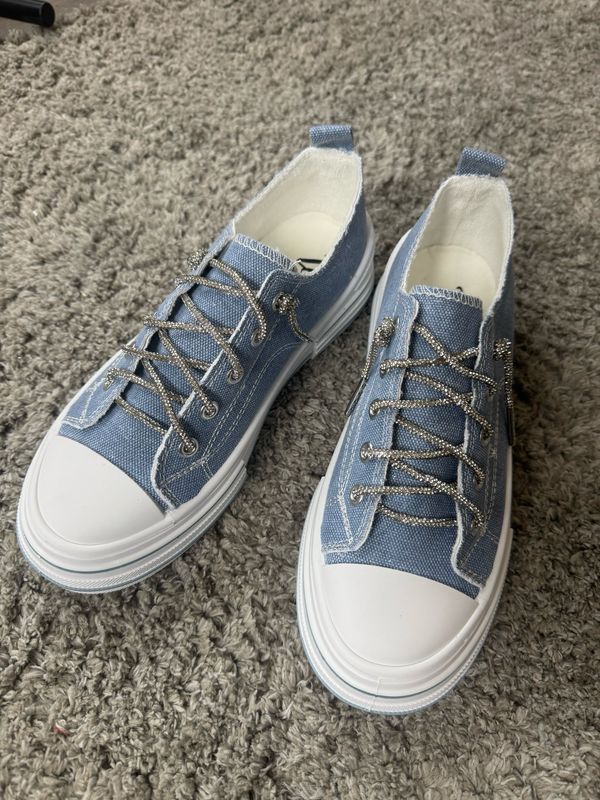 Blue Sparkle Aman Sneaker