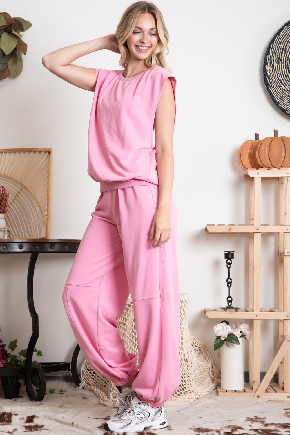 Sleeveless Jumpsuit Pink