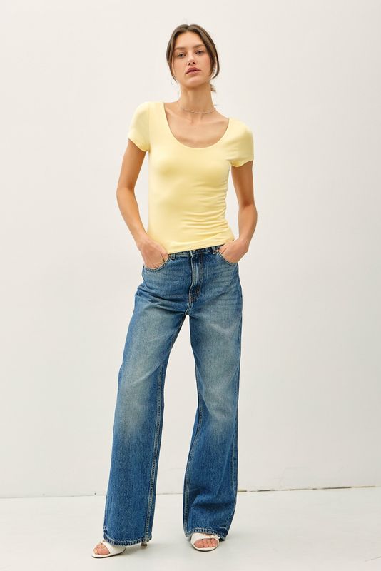 Lemon BC Scoop Neck Top