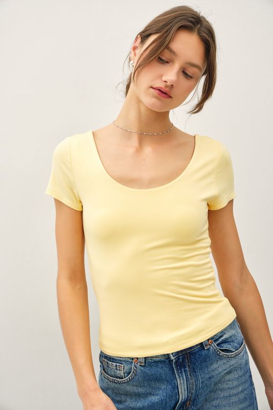 Lemon BC Scoop Neck Top
