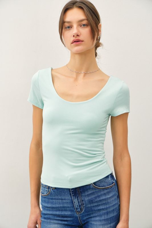 Seafoam BC Scoop Neck Top