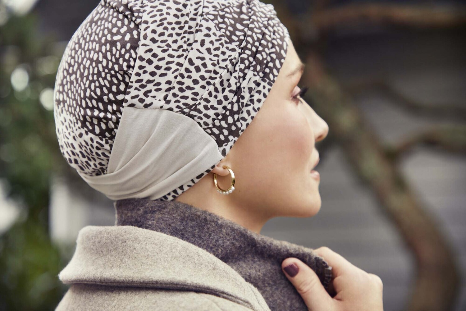 Amia Printed Turban - Patchwork Leo