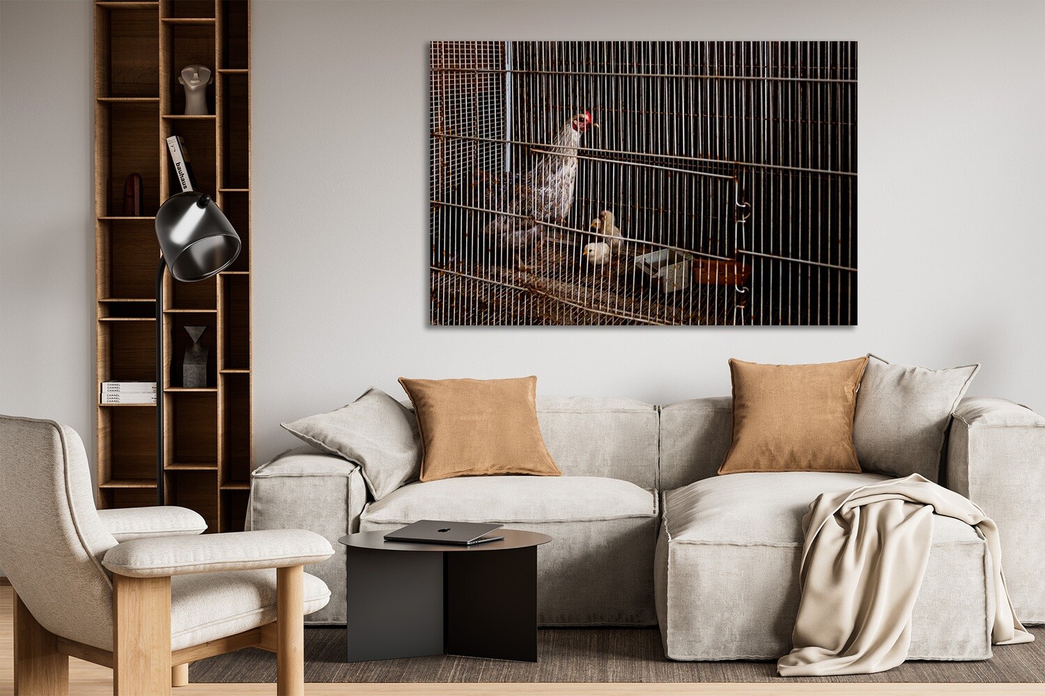 Mère poule captive, Support: Dibond Aluminium