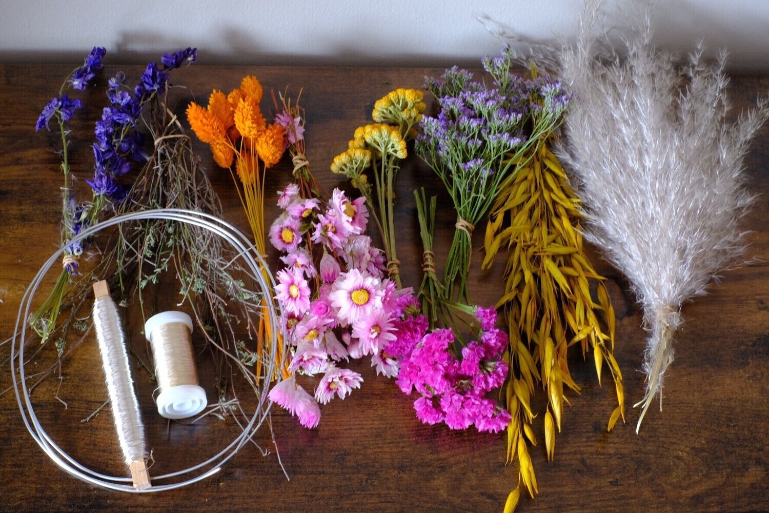 DIY Kreativset Trockenblumen - farbenfroh