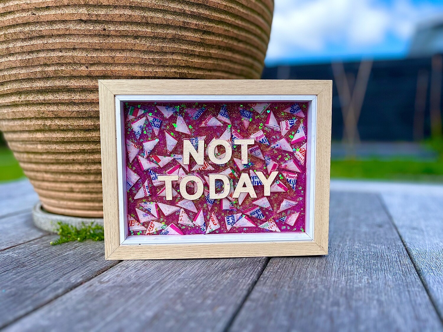 Framed Resin Artwork: Not Today